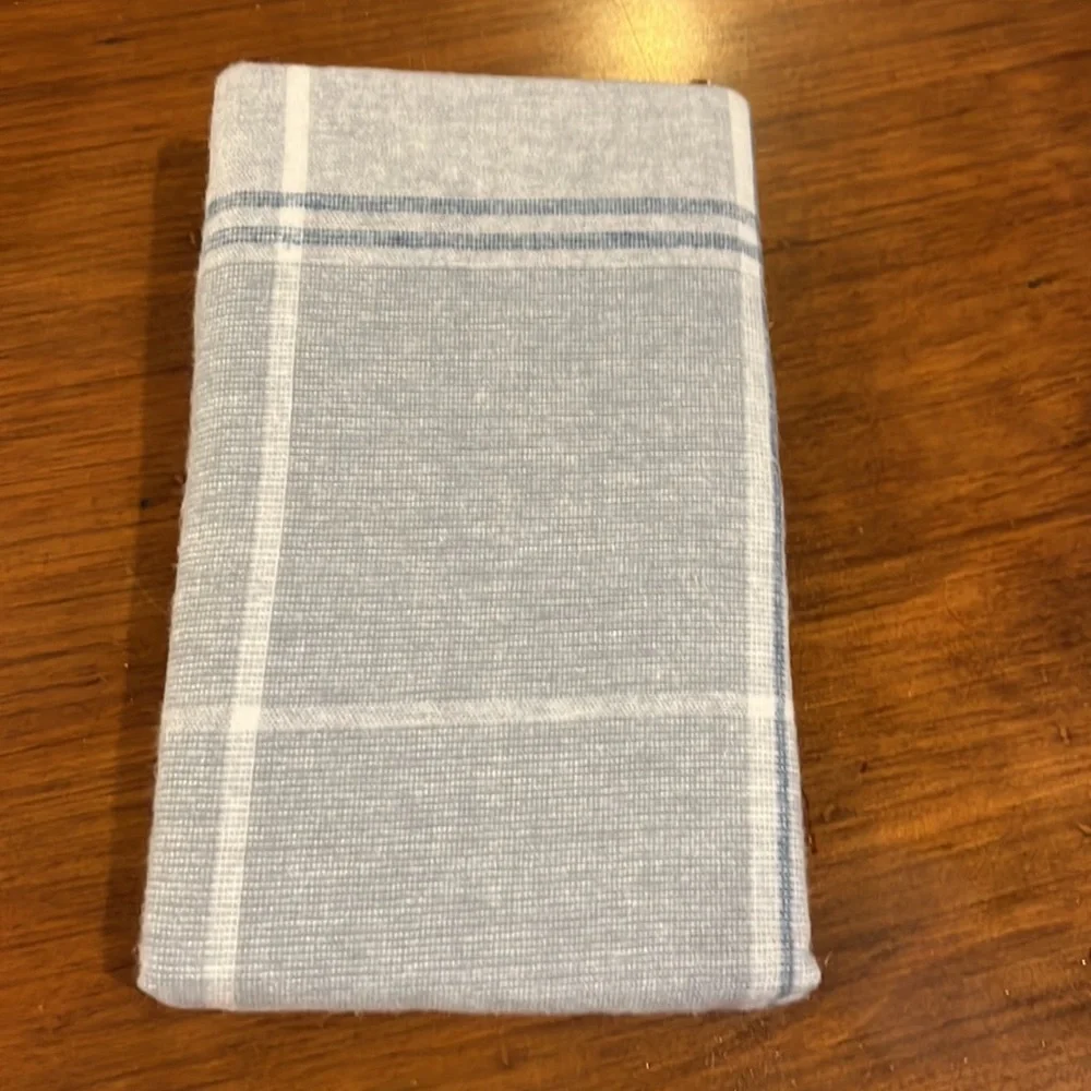 UGG Luxe box plaid Pillow Sham standard 21”x26” flannel new Chambray Multi blue
